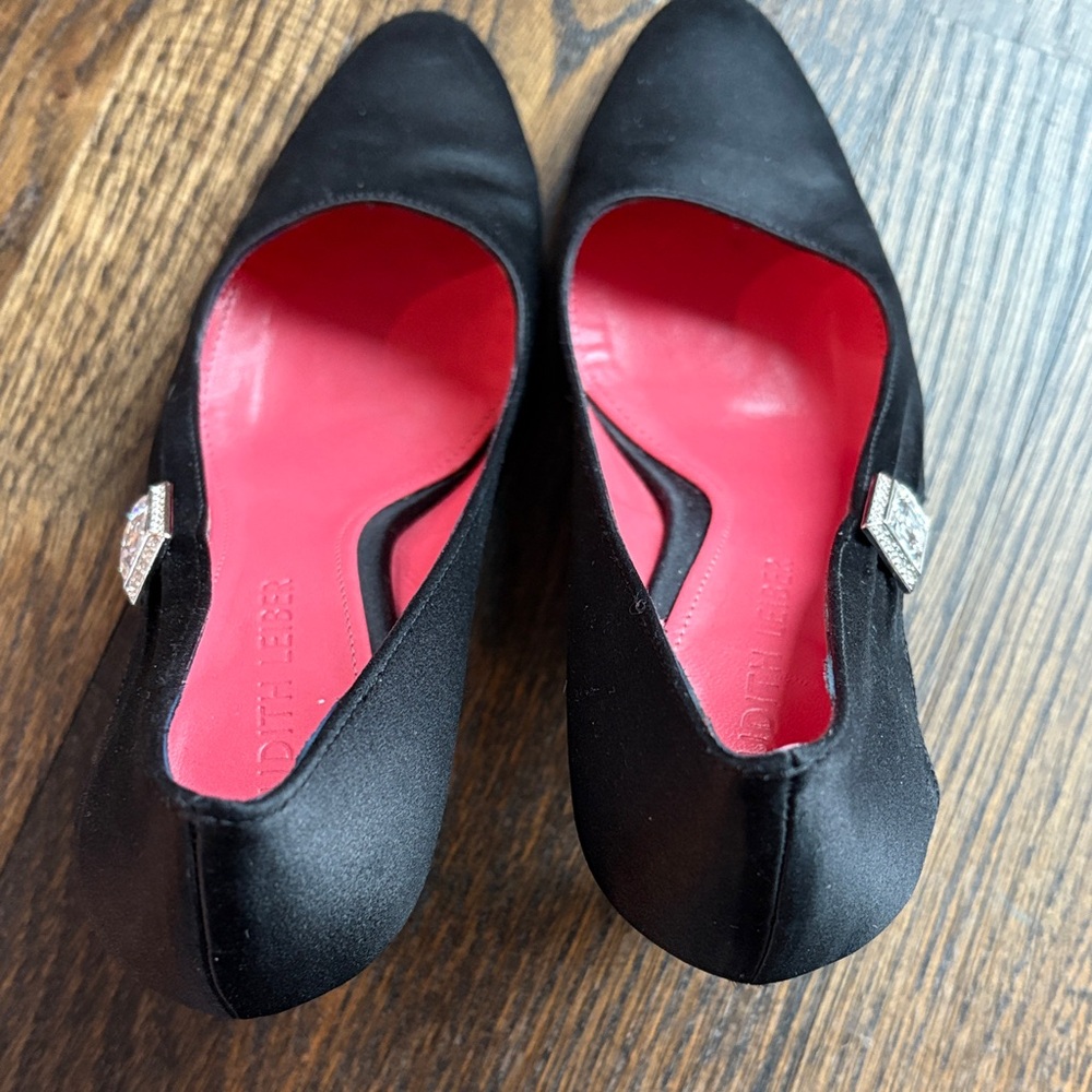 Judith Leiber Black Women's Shoes with pink Interior